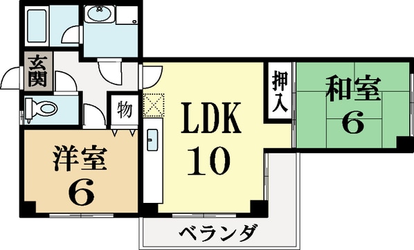 寺田駅 徒歩5分 3階の物件間取画像